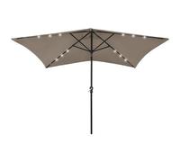 VIDAXL - Ombrellone da Esterni con LED e Palo in Acciaio Talpa 2x3 m