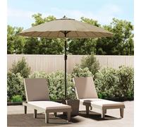 vidaXL Ombrellone da Esterni con Palo in Alluminio 250 cm Grigio Talpa