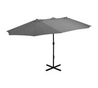 vidaXL Ombrellone da Esterni con Palo in Alluminio 460x270cm Antracite