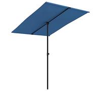 vidaXL Ombrellone da Esterni con Palo in Alluminio Parasole Protezione per Il Sole Telo Protettivo Tenda Accessori da Esterni 2x1,5 m Azzurro