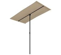 vidaXL Ombrellone da Giardino con Palo in Alluminio 180x110cm Verde