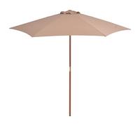 vidaXL Ombrellone da Esterni Palo in Legno 270 cm Grigio Talpa Tenda Parasole