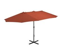 vidaXL Ombrellone da Esterni Palo in Alluminio 460x270cm Terracotta