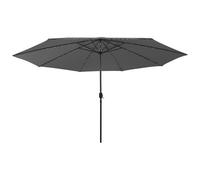 VIDAXL - Ombrellone da Giardino con Luci LED 400 cm Antracite