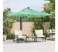 vidaXL Ombrellone da Giardino con Palo in Acciaio Verde 269x269x235 cm
