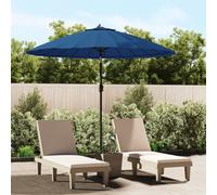 VIDAXL - Ombrellone da Esterni con Palo in Alluminio 270 cm Azzurro