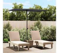 vidaXL Ombrellone da Esterni con Palo in Alluminio Parasole Protezione per il Sole Telo Protettivo Tenda Accessori da Esterni 2x1,5 m Antracite