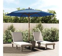vidaXL Ombrellone da Giardino con Palo in Legno Azzurro 299x240 cm