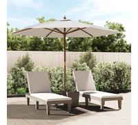 vidaXL Ombrellone da Giardino con Palo in Legno Sabbia 299x240 cm