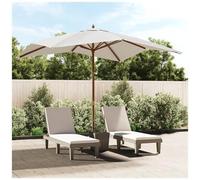 Ombrellone da giardino con palo in legno sabbia 300x300x273 cm