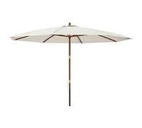 vidaXL Ombrellone da Giardino con Palo in Legno Sabbia 400x273 cm