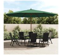 VIDAXL - Ombrellone Da Giardino Con Palo In Legno Verde 400x273 Cm