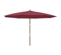 vidaXL Ombrellone da Giardino con Palo Legno Rosso Bordeaux 400x273 cm