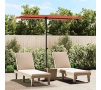vidaXL Ombrellone da Esterni con Palo in Alluminio Parasole Protezione per il Sole Telo Protettivo Tenda Accessori da Esterni 2x1,5 m Terracotta