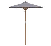 vidaXL Ombrellone da patio rotondo grande 180 x 230 cm tessuto in poliestere grigio scuro resistente ai raggi UV con rivestimento idrorepellente regolabile pieghevole per uso esterno ombrelloni e