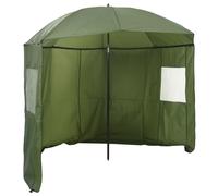 vidaXL Ombrellone da Pesca Giallo militare 220 x 193 cm