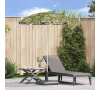 vidaXL Grande Ombrellone da spiaggia mimetico con braccioli regolabili, protezione UV, rotondo, impermeabile, per uso estivo, portatile, pieghevole, giardino