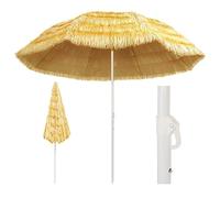 vidaXL Ombrellone da Spiaggia Naturale 300 cm in Stile Hawaiano