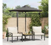 vidaXL Ombrellone Giardino con Palo in Acciaio Antracite 225x225x212cm