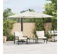 vidaXL Ombrellone Giardino con Palo in Acciaio Bianco 246x246x230 cm