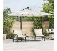 vidaXL Ombrellone Giardino con Palo in Acciaio Bianco 269x269x235 cm