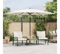 vidaXL Ombrellone Giardino con Palo in Acciaio Bianco 288x288x225 cm