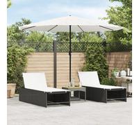 vidaXL Ombrellone Giardino con Palo in Acciaio Bianco 324x324x247 cm