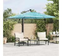 vidaXL Ombrellone Giardino con Palo in Acciaio Blu 246x246x230 cm