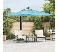 vidaXL Ombrellone Giardino con Palo in Acciaio Blu 269x269x235 cm