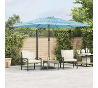 vidaXL Ombrellone Giardino con Palo in Acciaio Blu 290x290x238 cm
