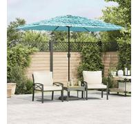 vidaXL Ombrellone Giardino con Palo in Acciaio Blu 300x200x250 cm