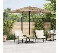 vidaXL Ombrellone Giardino con Palo in Acciaio Marrone 248x248x248 cm