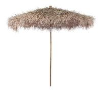 AX Ombrellone Bambù Foglie Banana H260cm Marrone ø270cm Ristoranti Patio 41508