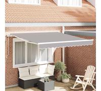 vidaXL Ombrellone Retrattile Grigio chiaro 300 x 250 cm Grigio chiaro