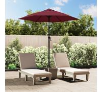 vidaXL Ombrellone Rosso Borgogna 200x224 cm in Alluminio
