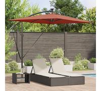 vidaXL Ombrellone Terracotta 294 x 200 x 270 cm Poliestere e Alluminio