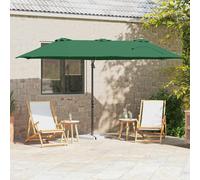 Ombrellone Verde 372 x 198 x 243 cm Poliestere e Alluminio