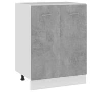 vidaXL Armadio Inferiore Grigio Cemento 60x46x81,5cm Legno Multistrato