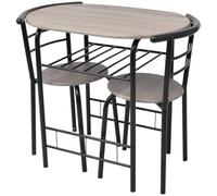 vidaXL Set da Bar 3 pz Tavolino e Sgabelli da Colazione Sedie Angolo Cucina