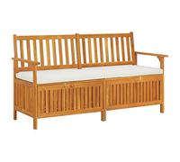 vidaXL Cassapanca con Cuscino 148 cm in Legno Massello di Acacia