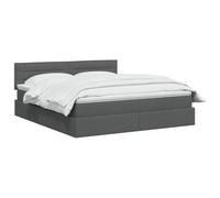 vidaXL Opbergbed met matras Donkergrijs 160 x 200 cm fluweel