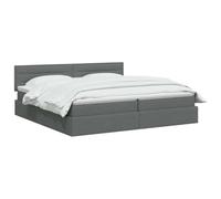 vidaXL Opbergbed met matras Donkergrijs 200 x 200 cm fluweel