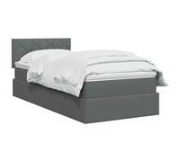 Letto con contenitore e materasso Grigio Scuro 90 x 190 cm