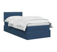 vidaXL Opbergbed met matras met hoofdeinde Blauw 100 x 200 cm fluweel