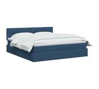 vidaXL Opbergbed met matras met hoofdeinde Blauw 140 x 200 cm fluweel
