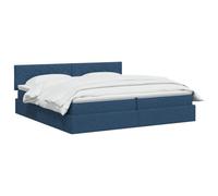vidaXL Opbergbed met matras met hoofdeinde Blauw 200 x 200 cm fluweel
