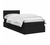 vidaXL Opbergbed met matras met hoofdeinde Zwart 100 x 200 cm fluweel