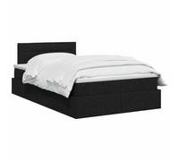 vidaXL Opbergbed met matras met hoofdeinde Zwart 120 x 200 cm fluweel