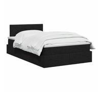 vidaXL Opbergbed met matras met hoofdeinde Zwart 120 x 200 cm fluweel
