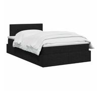 vidaXL Opbergbed met matras met hoofdeinde Zwart 120 x 200 cm fluweel